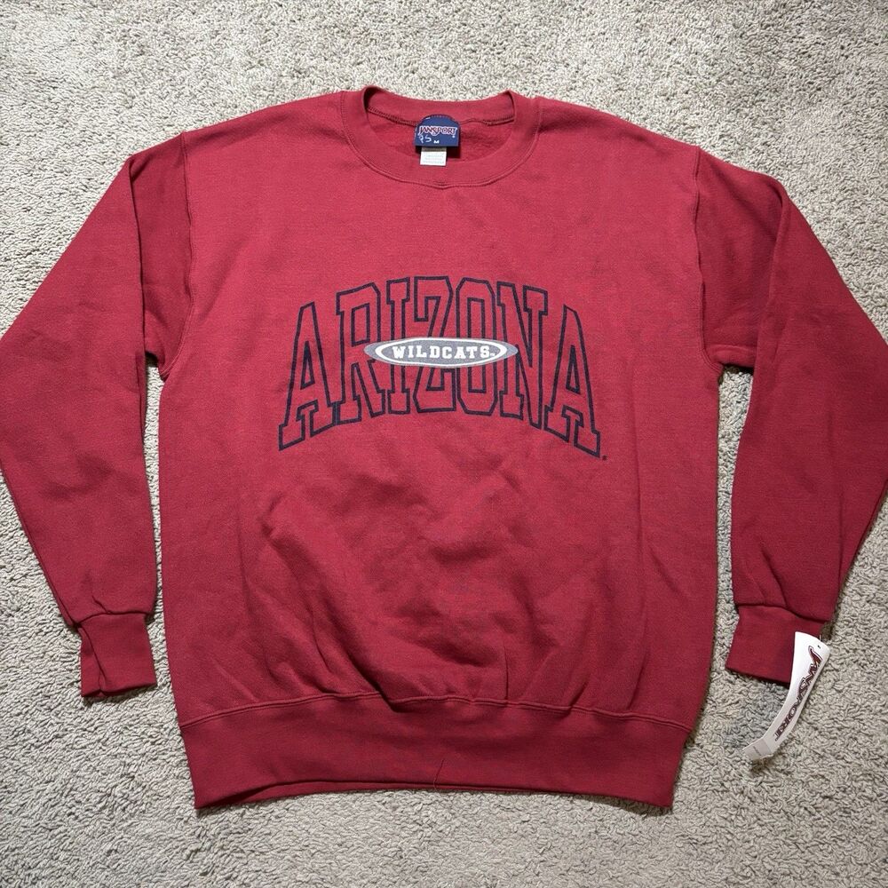 Vintage Arizona Wildcats Sweatshirt JanSport NWT Adult Medium Red 90s Crewneck